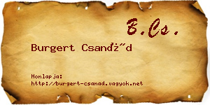 Burgert Csanád névjegykártya